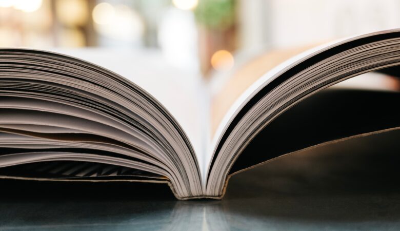 bokeh photography of open book